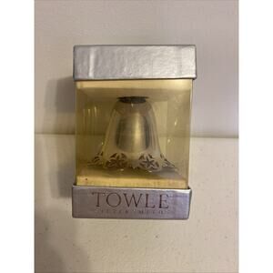 Vintage 1991 Towle Silver Smiths Silver Plated Christmas Bell Ornament